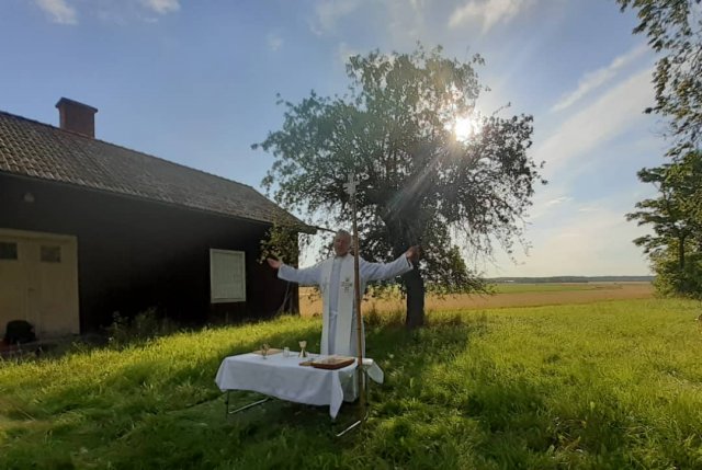 Msza święta podczas pielgrzymki